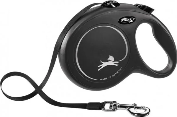 Flexi New Classic leash L 5M 50KG Musta