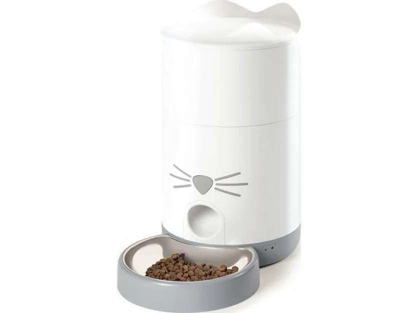 Catit Pixi Smart Feeder, automatic cat feeder, capacity 1.2 kg, 21.5 x 21.5 x 36.8 cm