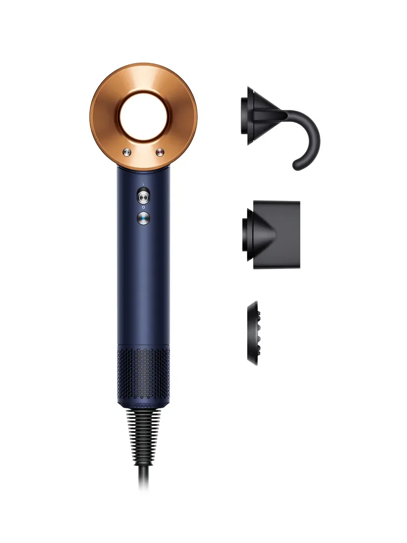 Dyson Supersonic™ hiustenkuivaaja Straight+Wavy (Prussian blue/Rich copper)