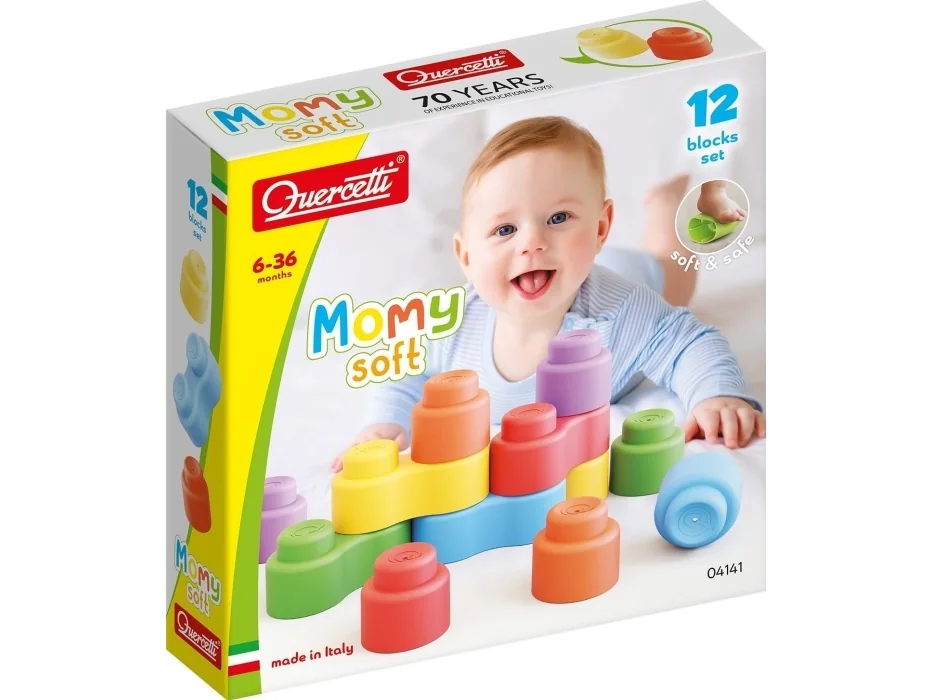 Quercetti Momy Soft - 12 soft building blocks