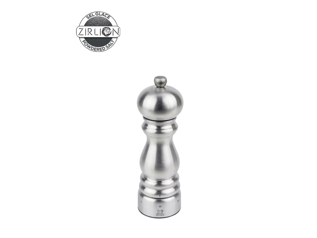 Peugeot Paris Chef, Suolahiomakone, Ruostumaton teräs, Ruostumaton teräs, Ruostumaton teräs, 180 mm, Ranska