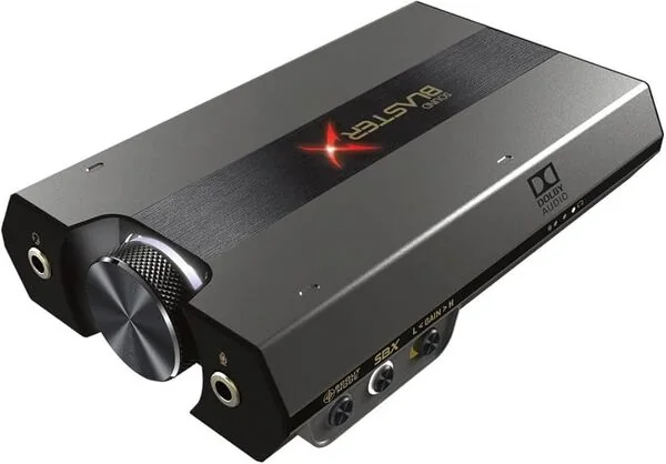 Creative Sound BlasterX G6 ulkoinen USB-C 7.1 -kanavainen 32-bit / 384 kHz digitaali-analogimuunnin, kuulokevahvistin ja äänikortti