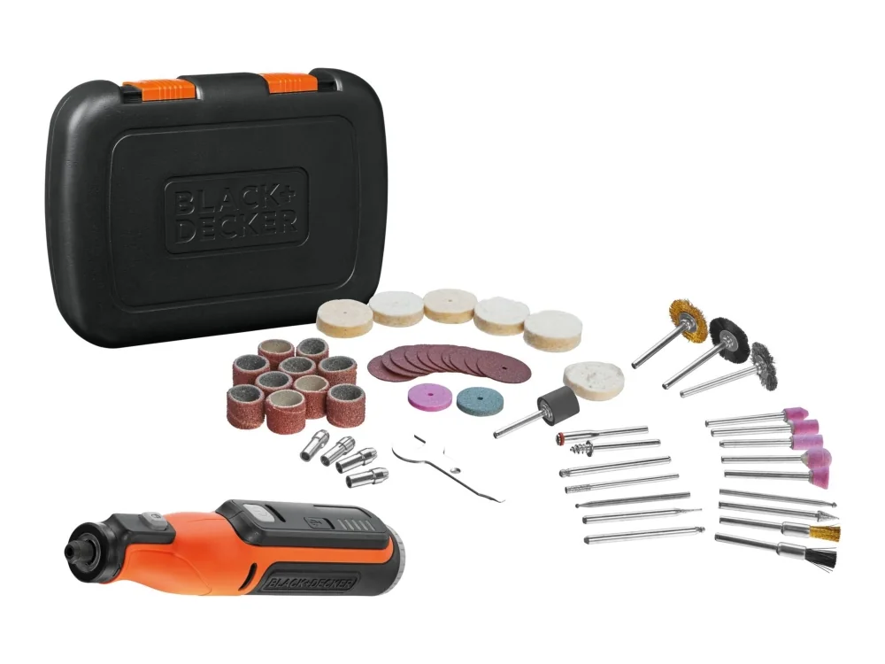 Black & Decker BCRT8IK-XJ, Kaiverrus, Leikkuu, Poraus, Jauhaminen, Hionta, Shaping, Sharpening, Tasoittava, Harjattu, 7,2 V, Akku, 66 mm, 272 mm