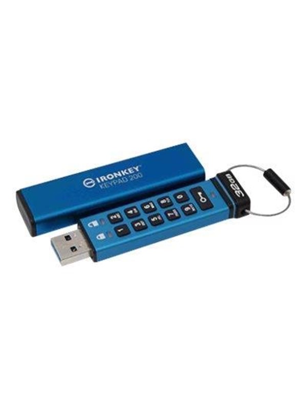 Kingston Ironkey Keypad 200 32gb Usb-a Sininen