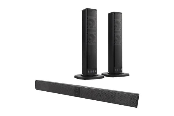 Xoro HSB 55, 2,1 kanavaa, 20 W, 20 W, 8 ohmia (O), 80 dB, 1%