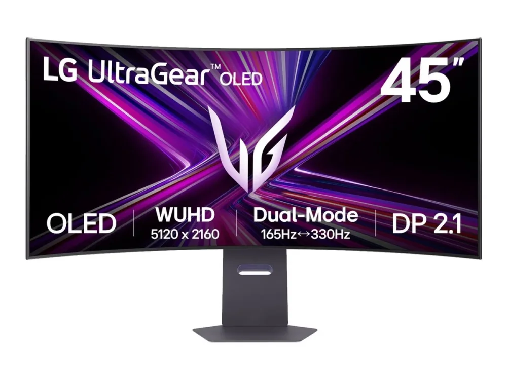 LG 45GX950A-B, 114,3 cm (45), 5120 x 2160 pikseliä, WUHD, OLED, 0,03 ms, Musta