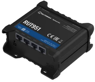 Teltonika RUT951 - wireless router - WWAN - Wi-Fi - 3G 4G 2G - DIN rail mountable - Wireless router N Standard - 802.11n