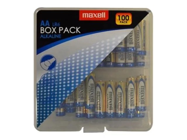 Maxell 790409, Kertakäyttöinen akku, AA, Alkali, 1,5 V, 100 kpl, Kulta