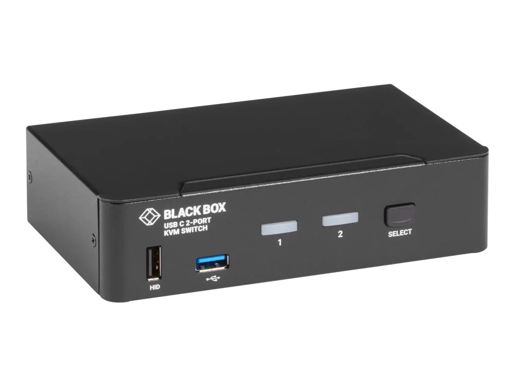 Black Box USB-C 4K KVM Switch 2-Port - KVM switch - 2 ports - TAA Compliant