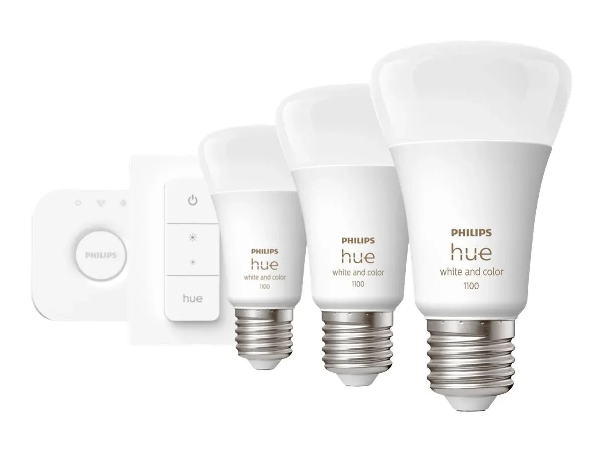 Philips Hue White and Color Ambiance Starter Kit E27 - Älylamppu, Valkoinen