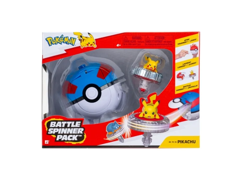 Pokémon Battle Spinner Pikachu med Great Ball