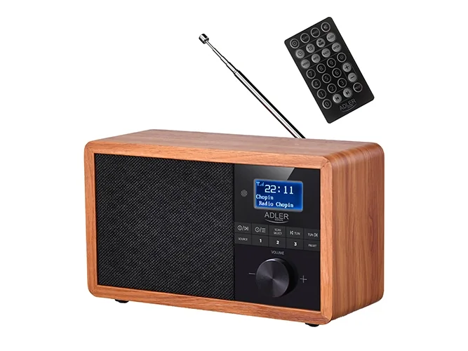 Adler kannettava radio ad 1184 musta/ruskea