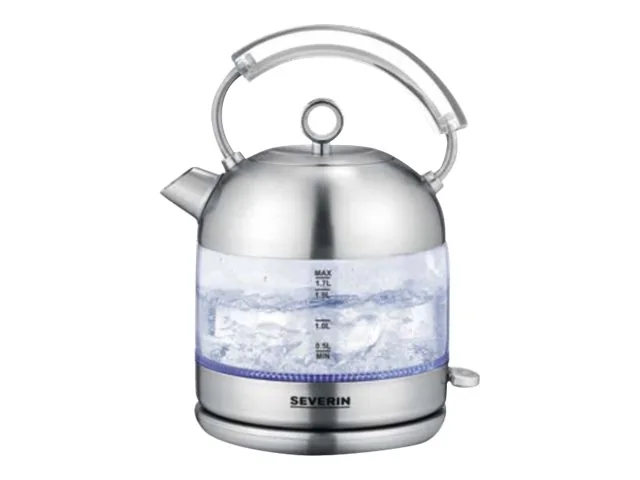 SEVERIN Vedenkeitin WK 3459 - kettle - brushed stainless steel/glass - Harjattu ruostumaton teräs / lasi - 2400 W