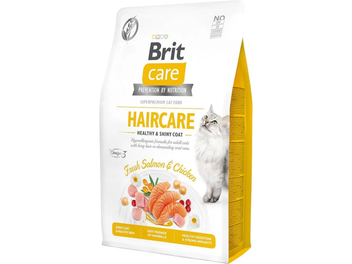 Brit Care, Aikuinen, Kana, Lohi, 2 kg, Ei sisällä viljaa, Antioksidantit sisältyvät