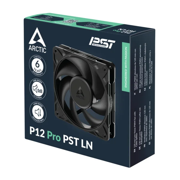 Arctic Cooling ARCTIC P12 PRO PST LN juodas 5-pack | kotelotuuletin