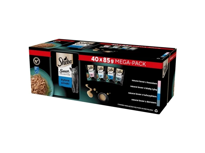 Sheba Sauce Collection Fish flavors collection - wet cat food - 40x85 g
