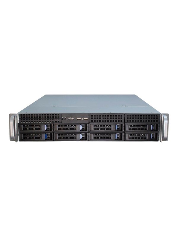Inter-Tech IPC 2U-2408 - Kotelot - Server (Rack) - Musta