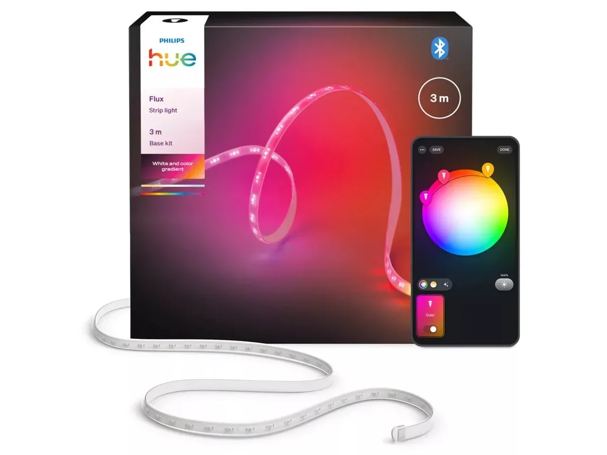 LED-valonauha, valkoinen ja värillinen, 3 m pitkä