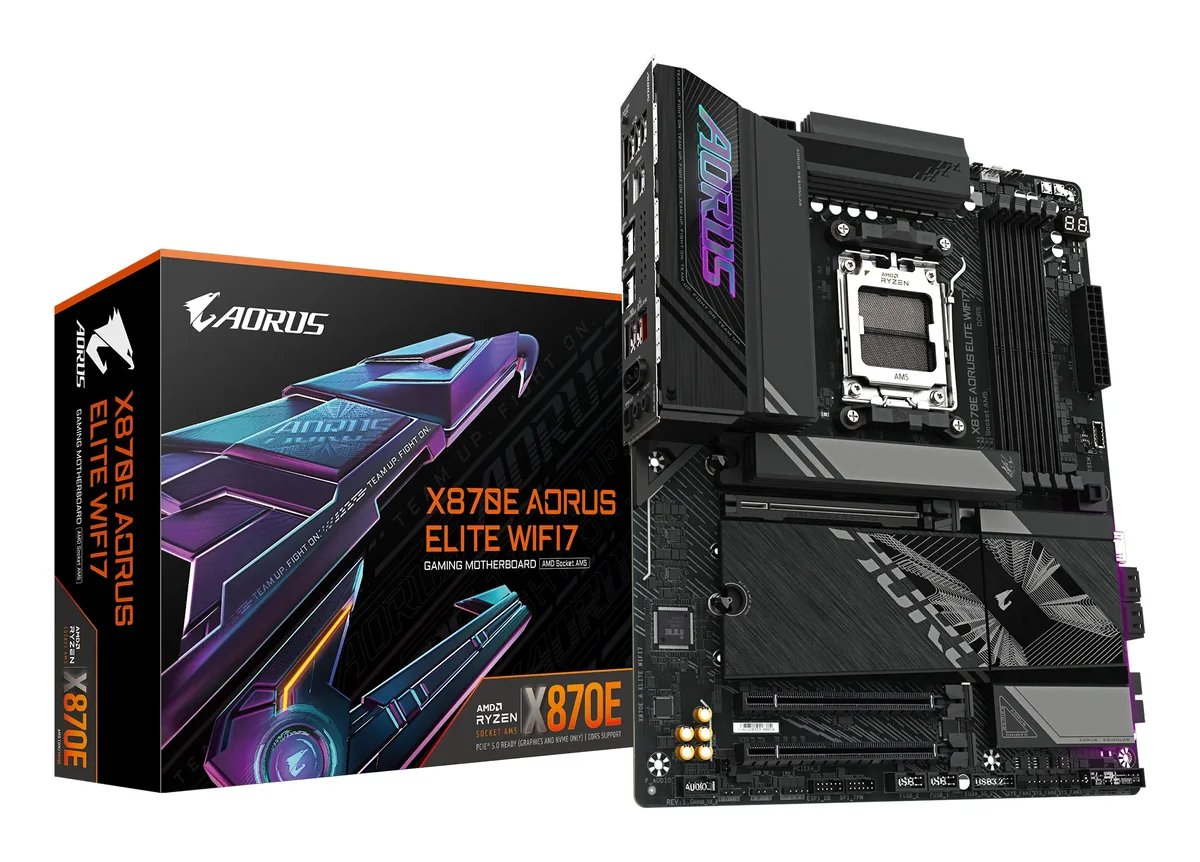 GIGABYTE X870E AORUS ELITE WIFI7 Emolevy - AMD X870E - AMD AM5 - DDR5 RAM - ATX