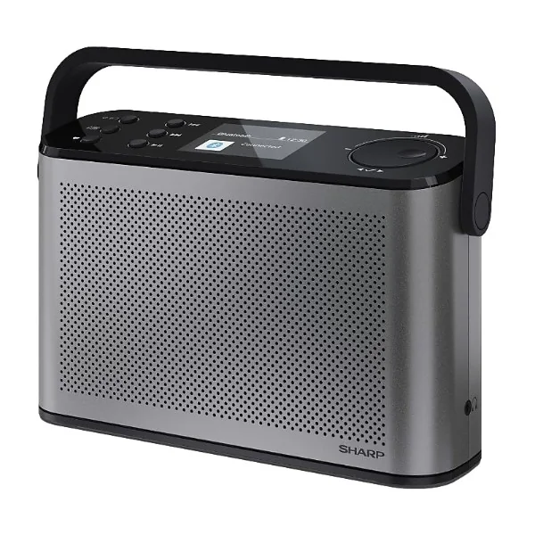 Sharp DR-P540 kannettava FM/DAB+-radio, harmaa