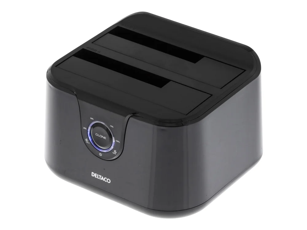 DELTACO MAP-GD35U3 - Tallennusohjain - 2,5 / 3,5 jaettu - SATA 3Gb/s - USB 3.0 - musta - musta
