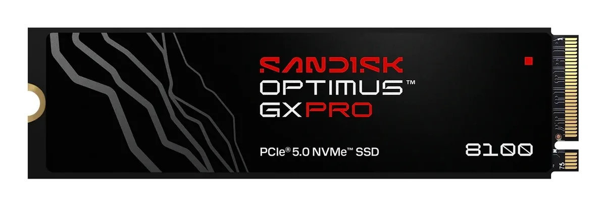 SANDISK Optimus GX PRO 8100 SSD - 1TB - M.2 2280 - PCIe 5.0 - Ilman jäähdytyssiiliä