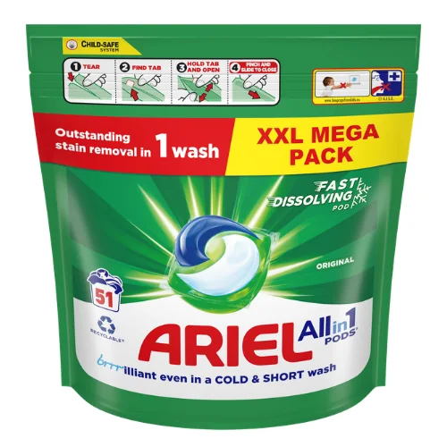 Ariel All-in-1 Original Pyykinpesukapselit - 51 Kpl