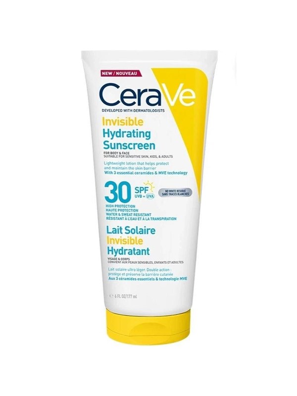 Cerave Invisible Hydrating Sunscreen 177ml Spf30