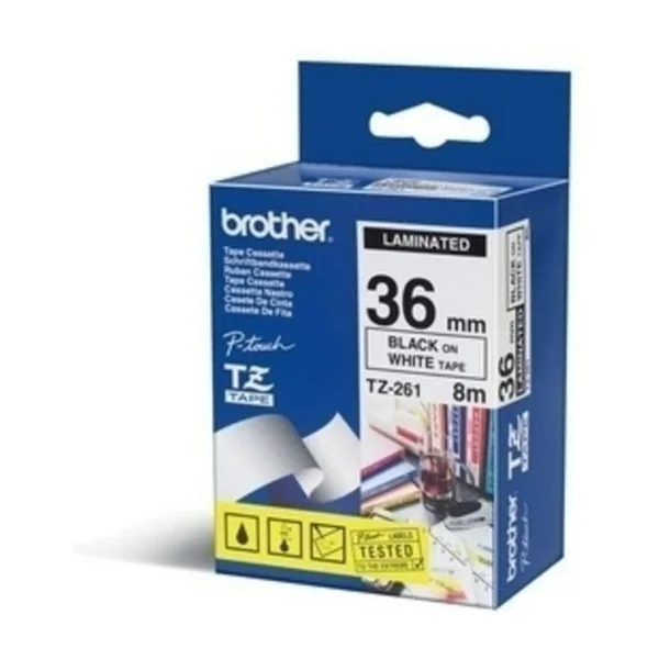 BROTHER TZE261 36 BLACK ON WHITE