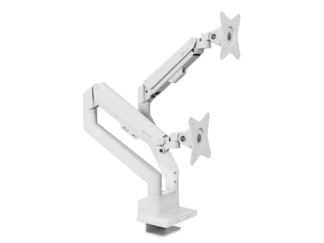 Arozzi Alzare Neo Duo - Gas Spring Monitor Arm - White