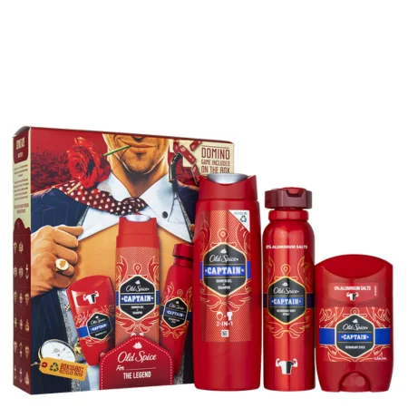 Old Spice Captain Vartalonhoito Lahjasetti Miehille – 3 kpl