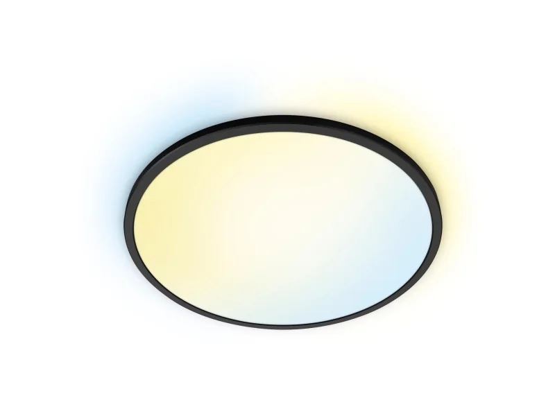 WiZ Ceiling Light SuperSlim Black - Smart LED Lighting - Warm to Cool White Light - Integrated LED - 16W - Wi-Fi