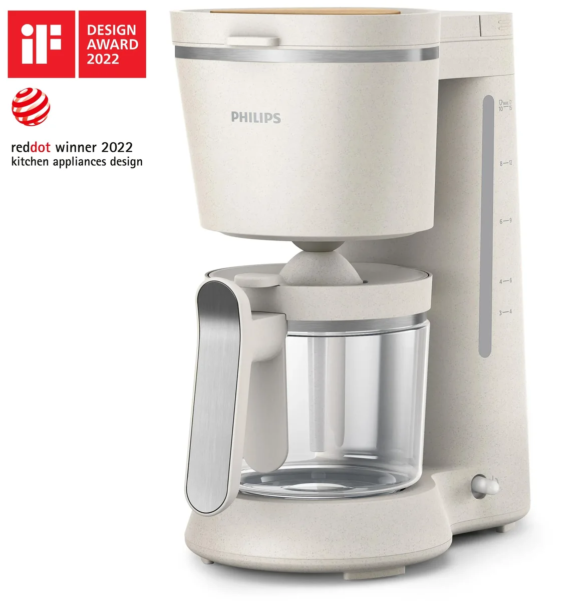 Philips Eco Conscious Edition HD5120/00 15 kupin -kahvinkeitin, valkoinen