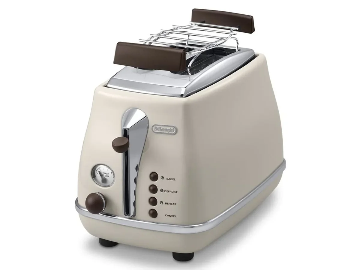 De’Longhi Icona Vintage CTOV2103.BG -leivänpaahdin, 2 viipaleita, beige