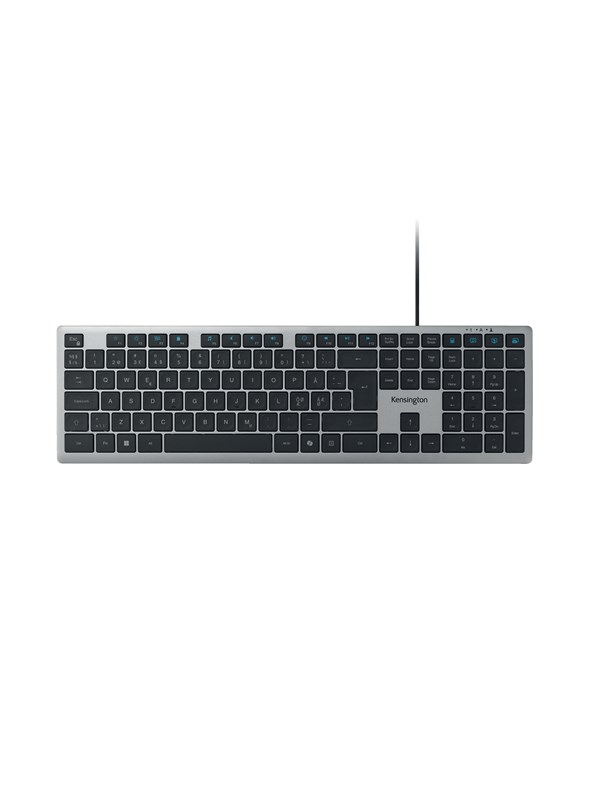 Kensington KB515 EQ USB-C/USB-A Langallinen Näppäimistö - Näppäimistö - Pohjoismainen - Harmaa