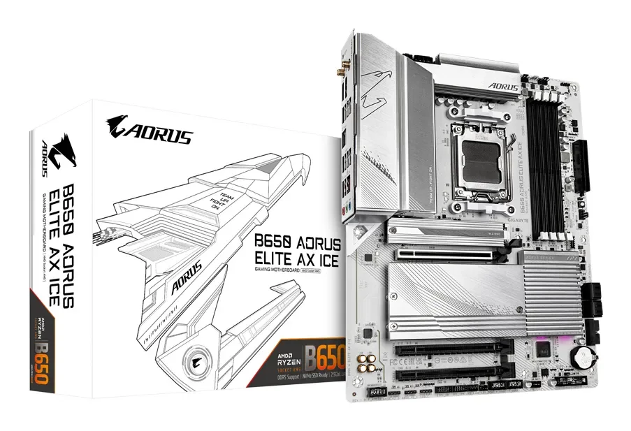 Gigabyte B650 AORUS ELITE AX ICE WiFi 6E AM5 ATX -emolevy