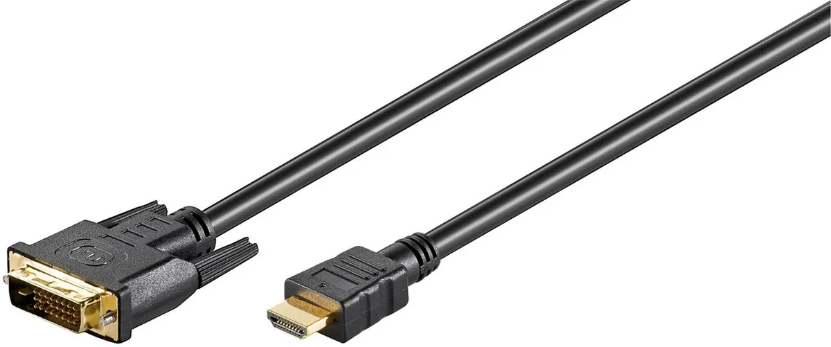MicroConnect HDMI – DVI-D Dual-Link -kaapeli, 1,8 m, musta