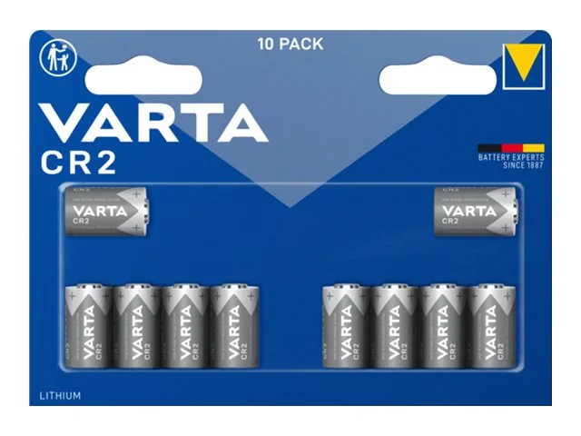 Varta LITHIUM Cylindr. CR2 Blli10 CR 2 Fotobatteri Lithium 880 mAh 3 V 10 stk Varta LITHIUM Cylindr. CR2 Blli10 CR 2 Fotobatteri Lithium 880 mAh 3 V 10 stk