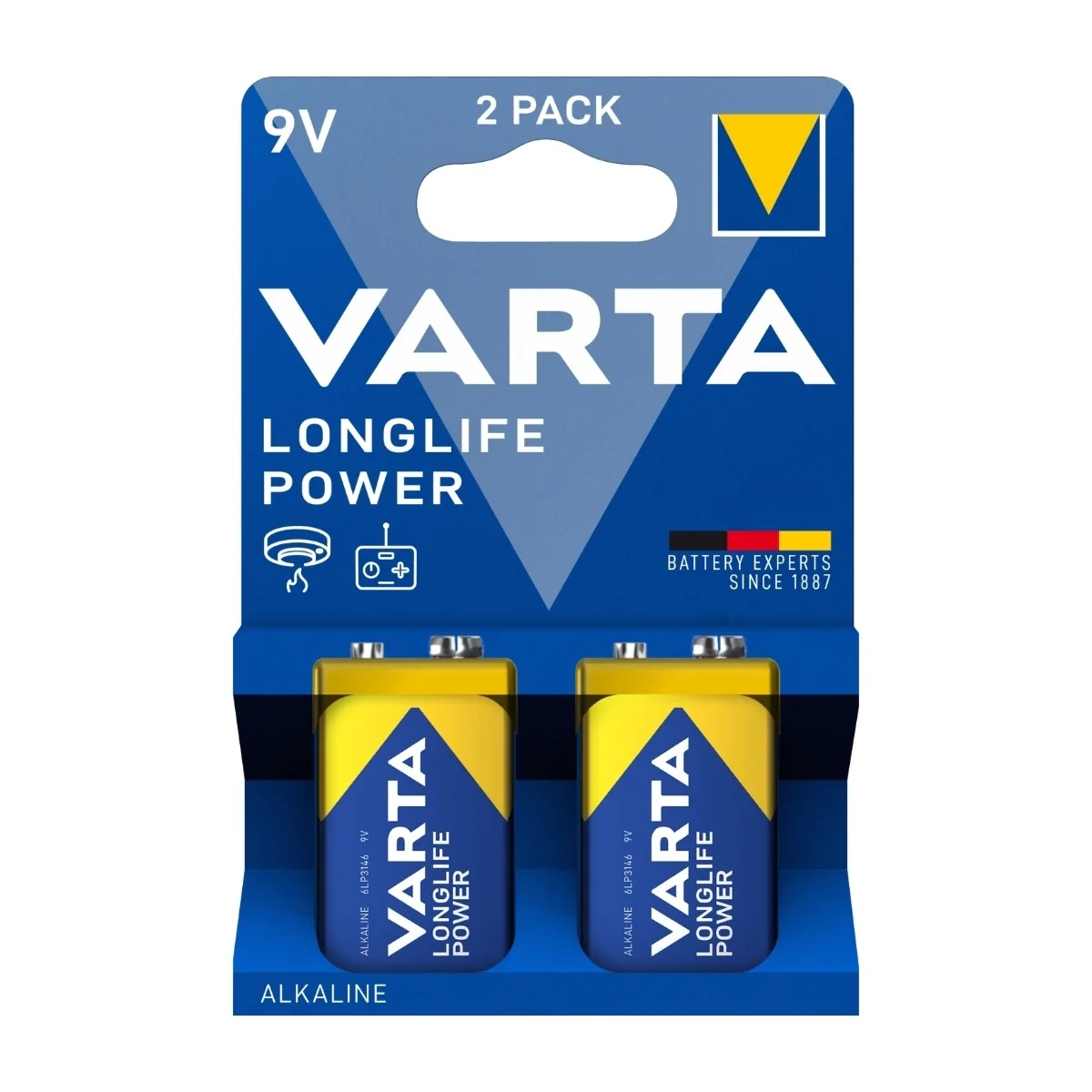 VARTA Longlife Power 9V-paristo, 2 kpl