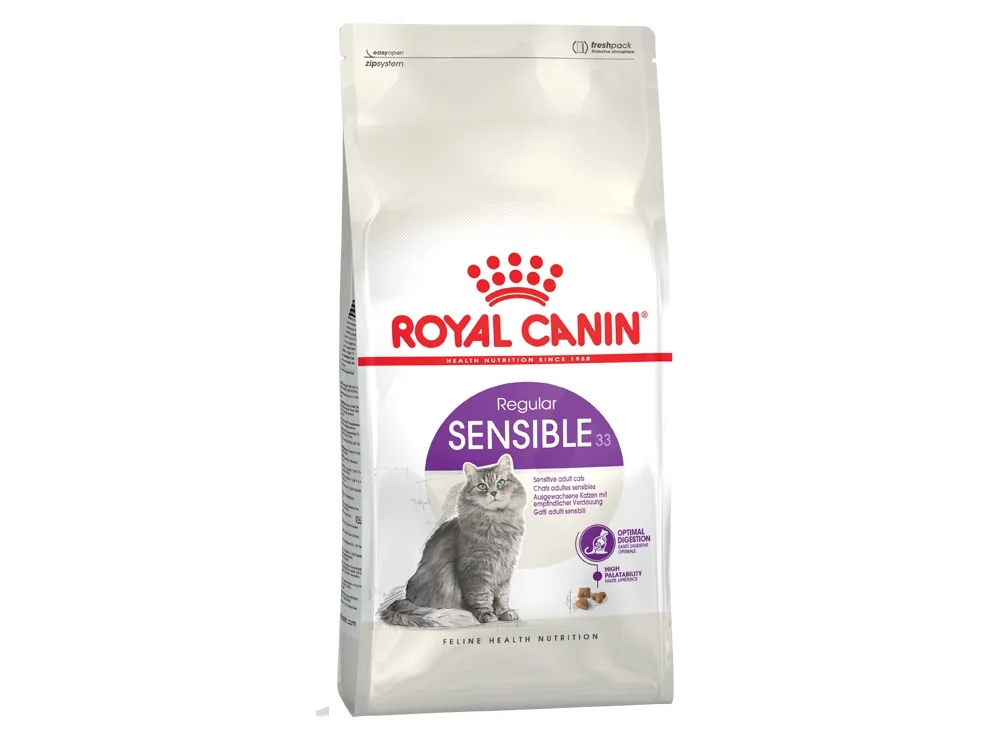 Royal Canin Sensible 33, Aikuinen, Kaikille roduille, Siipikarja, Riisi, 4 kg, Antioksidantit sisältyvät