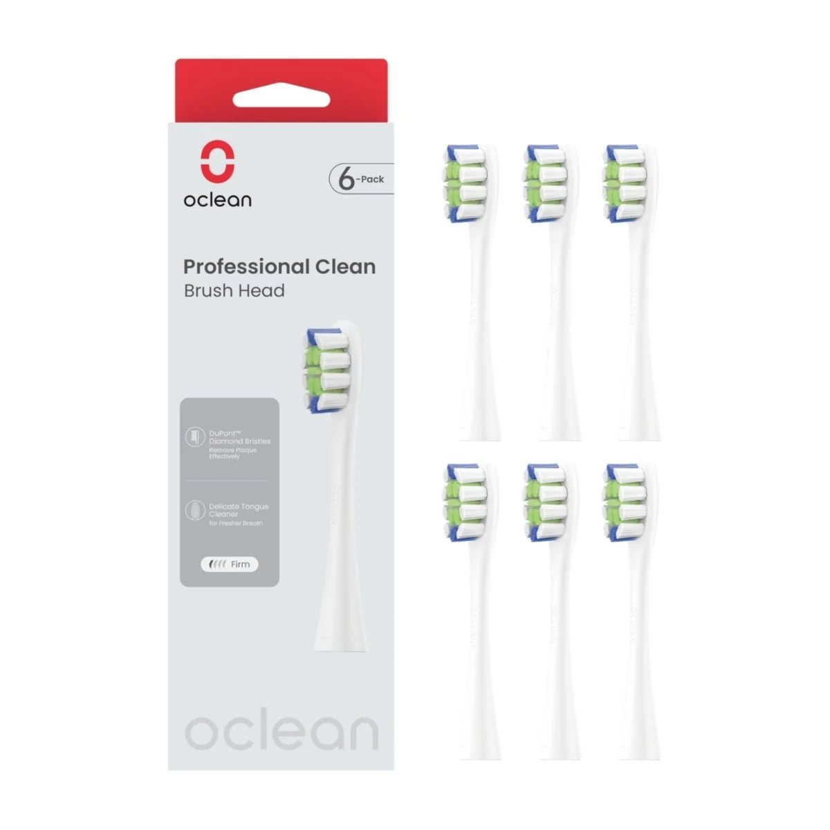 Hammasharja Hammasharjan pää Oclean P1C1 W06, 6 kpl.