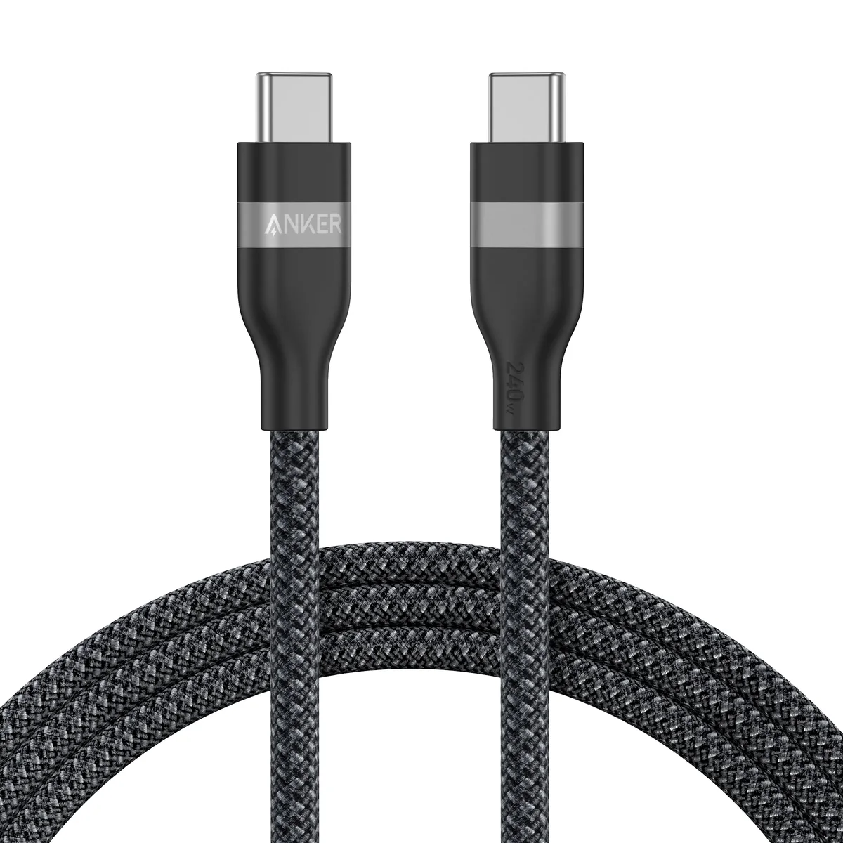 Anker USB-C to USB-C Cable (1.8 m 240 W Upcycled-Braided) - Black