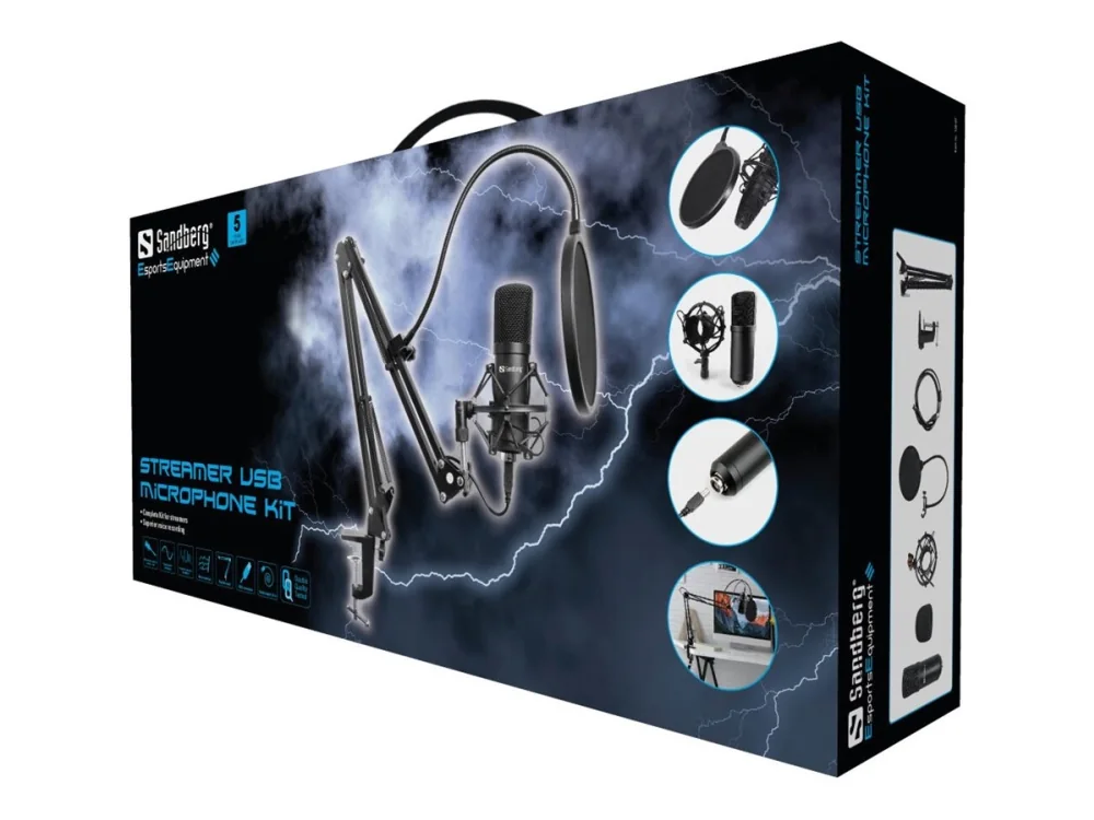 Sandberg Streamer USB Mikrofoni Kit