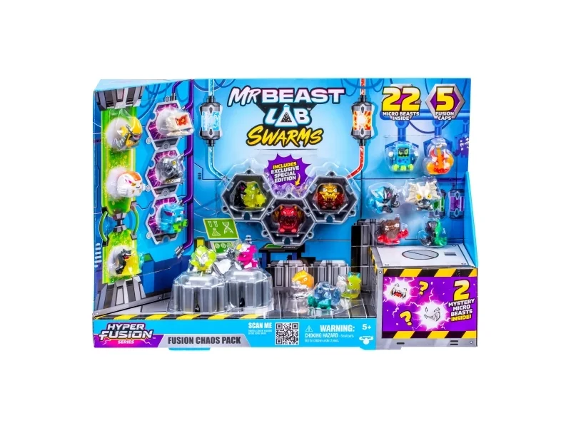 MrBeast Lab, Swarms Fusion Chaos pk w/ figuurit ja korokkeet