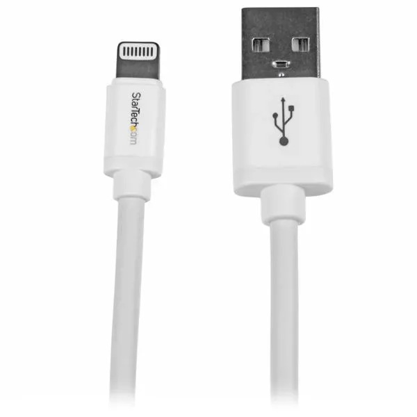 USB-A – Lightning -kaapeli, 2 m, valkoinen