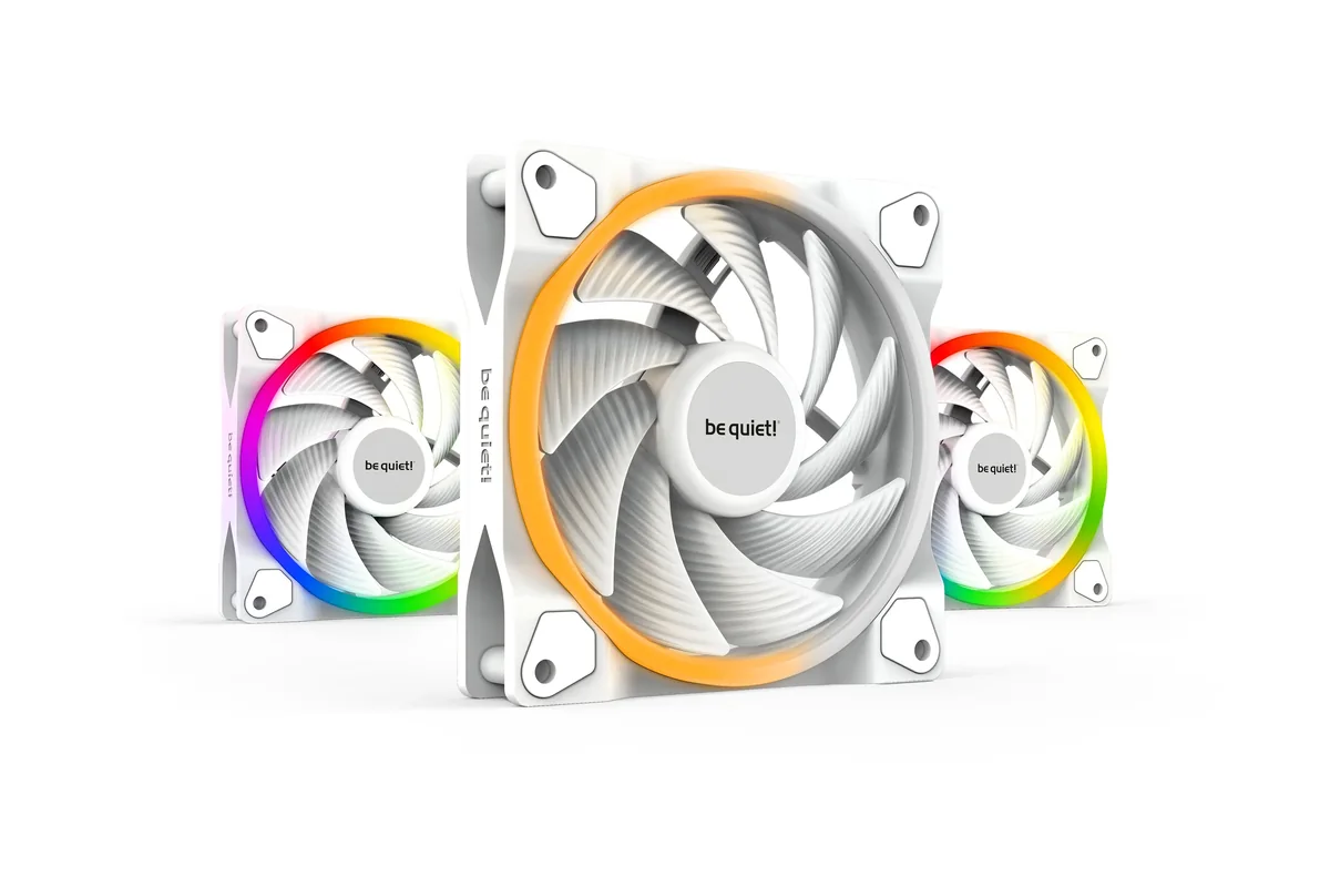 be quiet! LIGHT WINGS 120mm PWM high-speed Triple-Pack - Kotelotuuletin - 120mm - Valkoinen RGB LED valolla - 31 dBA