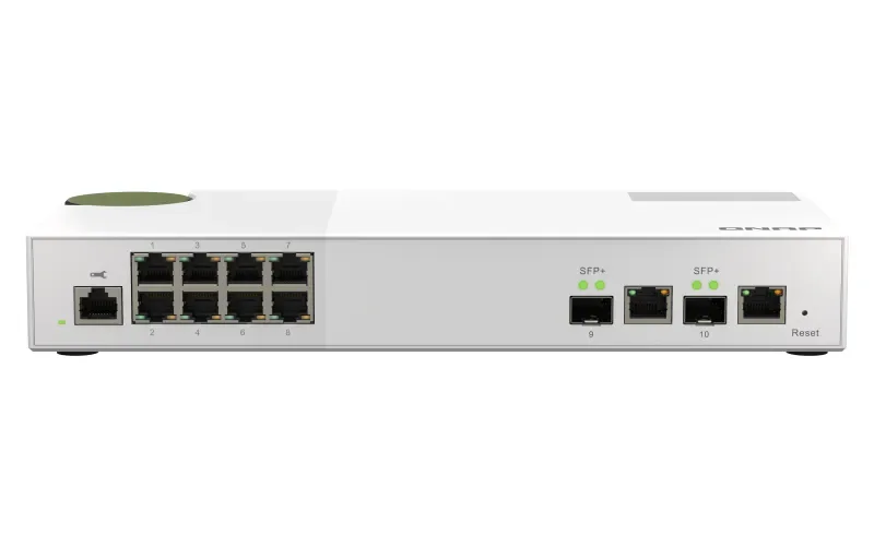 QNAP QSW-M2108-2C - Hallittava Layer 2 -kytkin, Harmaa, Valkoinen