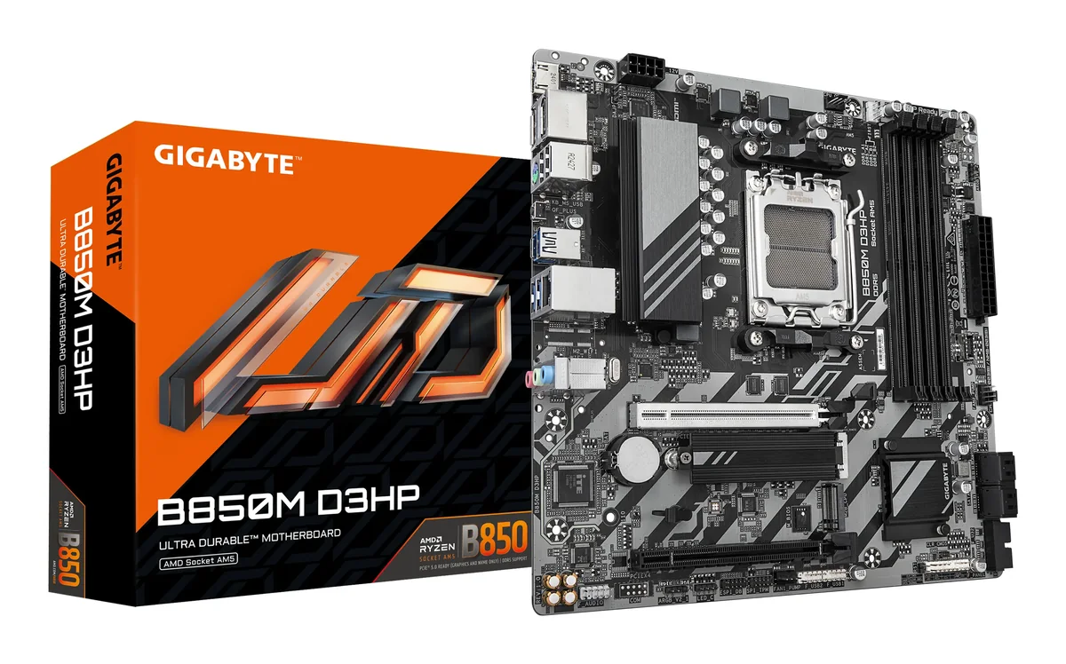 GIGABYTE B850M D3HP Emolevy - AMD B850 - AMD AM5 - DDR5 RAM - Micro-ATX