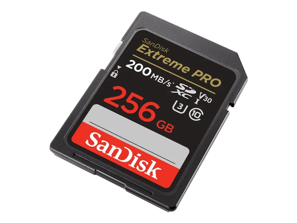 SanDisk Extreme PRO 256 Gt SDXC UHS-I U3 V30 -muistikortti, musta