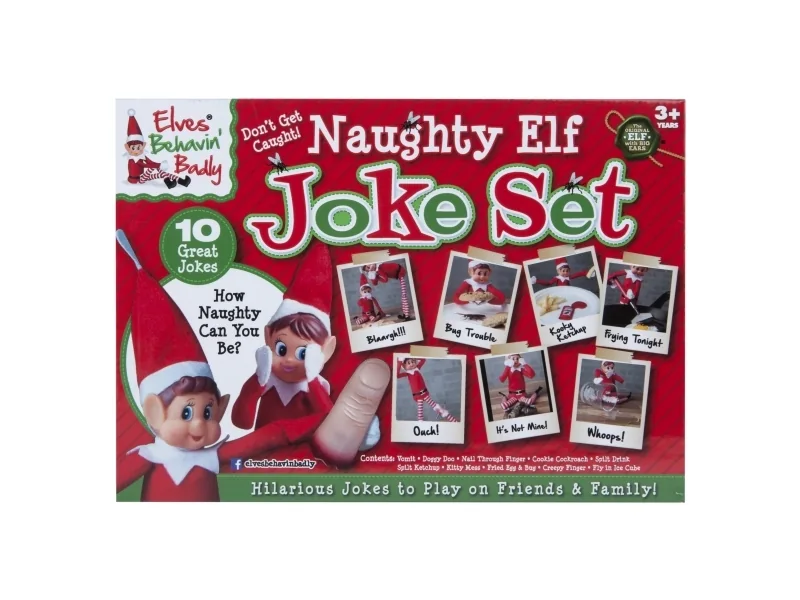 Naughty Elf-box med 10 skämt
